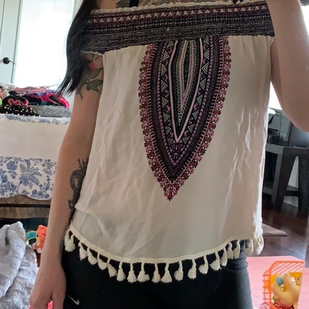 Liberty love boho off shoulder top